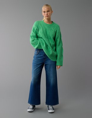 AE Whoa So Soft Suéter Tejido en Punto Trenzado