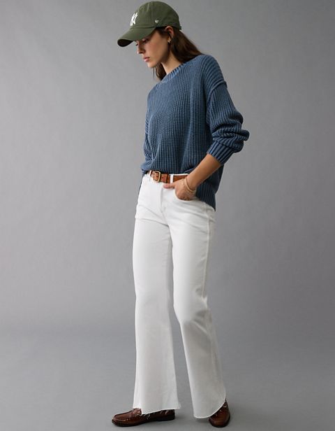 Женские свитеры American Eagle AE Acid Wash Long Weekend Sweater