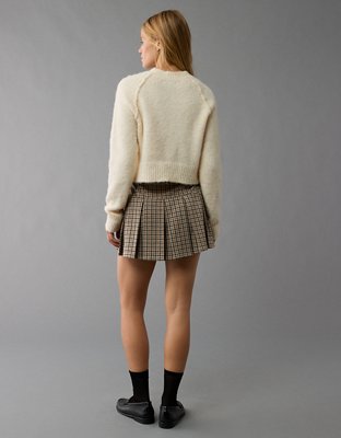 AE Cropped Crew Neck Bow Sweater