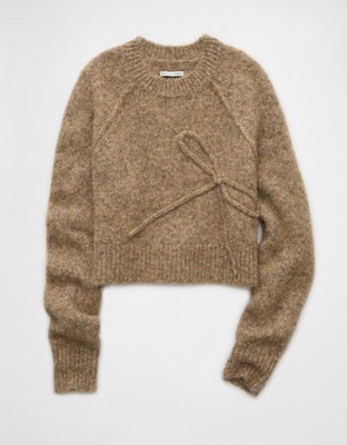Женские свитеры American Eagle AE Cropped Crew Neck Bow Sweater — фото 3