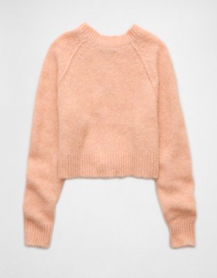 AE Cropped Crew Neck Bow Sweater