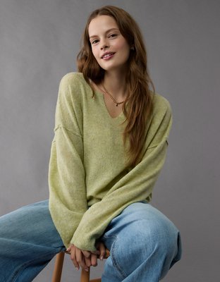 AE Whoa So Soft Notch Neck Sweater