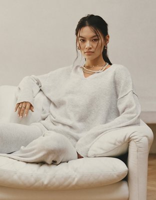 AE Whoa So Soft Notch Neck Sweater