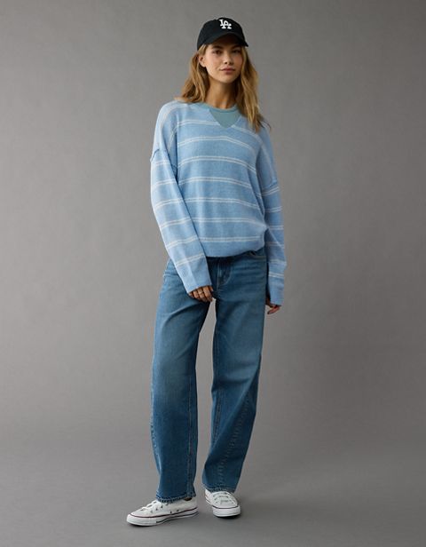 Женские свитеры American Eagle AE Whoa So Soft Notch Neck Sweater