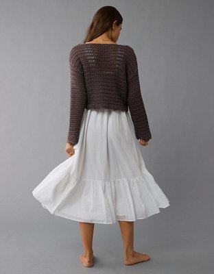 AE Ballet Neck Open Knit Sweater