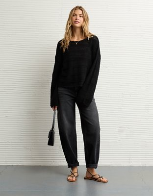 AE Cropped Suéter al Crochet