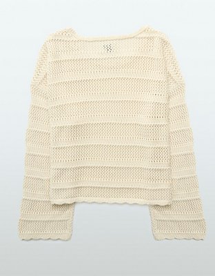 AE Cropped Suéter al Crochet