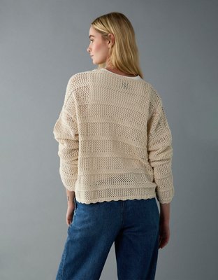 AE Cropped Suéter al Crochet