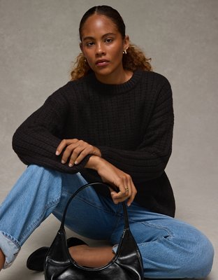 AE Oversized Waffle Sweater