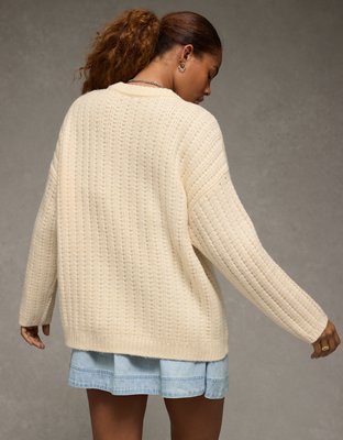AE Oversized Waffle Sweater