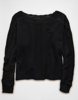 AE Whoa So Soft Lace Sweater