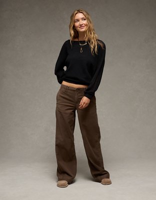 AE Whoa So Soft Lace Sweater