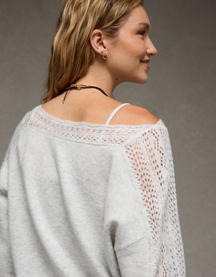 AE Whoa So Soft Lace Sweater
