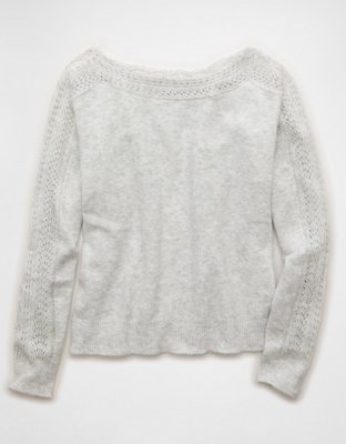 AE Whoa So Soft Lace Sweater