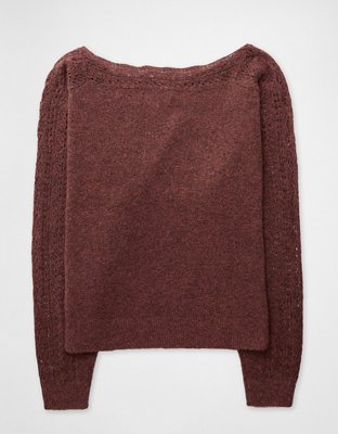 AE Whoa So Soft Suéter con Encaje