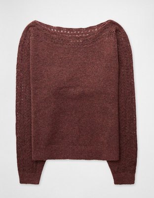 AE Whoa So Soft Suéter con Encaje