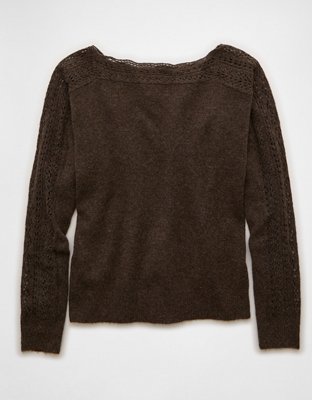 AE Whoa So Soft Lace Sweater