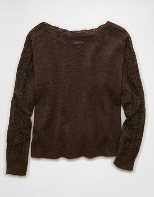 AE Whoa So Soft Lace Sweater