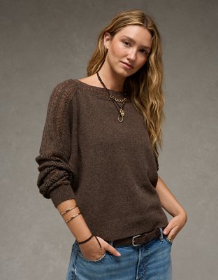 AE Whoa So Soft Lace Sweater