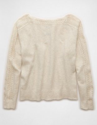 AE Whoa So Soft Lace Sweater