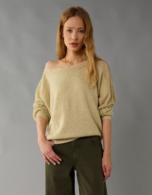 AE Whoa So Soft Lace Sweater
