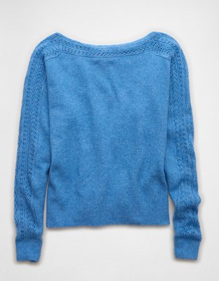AE Whoa So Soft Lace Sweater