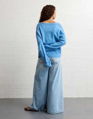 AE Whoa So Soft Lace Sweater