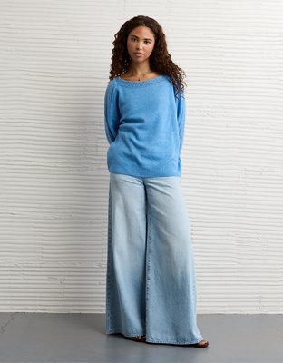 AE Whoa So Soft Lace Sweater