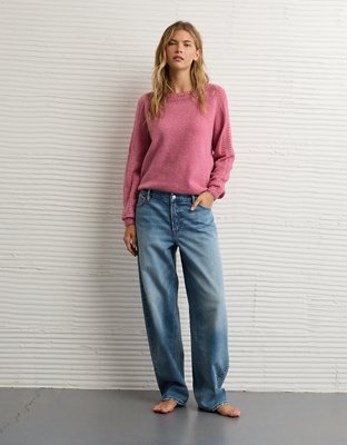 AE Whoa So Soft Lace Sweater | American Eagle