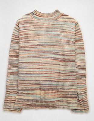 AE Oversized Faux Mohair Wide Cuff Sweater