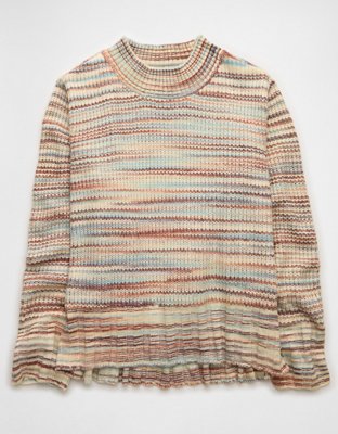 AE Oversized Faux Mohair Wide Cuff Sweater