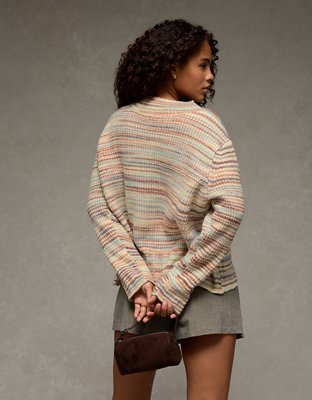 AE Oversized Faux Mohair Wide Cuff Sweater