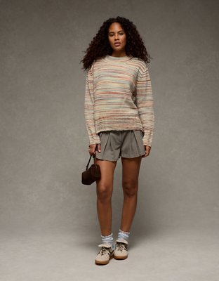 AE Oversized Faux Mohair Wide Cuff Sweater