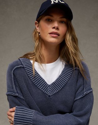 AE Long Weekend V-Neck Sweater | American Eagle