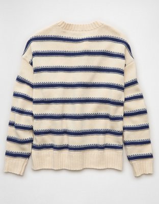 AE Striped Crew Neck Sweater
