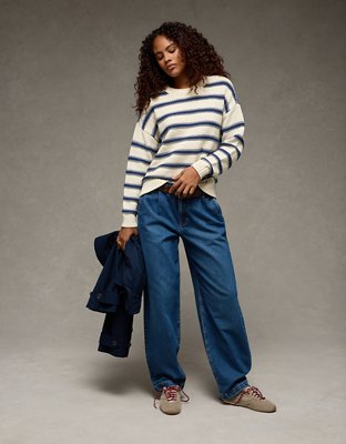AE Striped Crew Neck Sweater