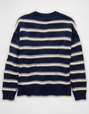 AE Striped Crew Neck Sweater