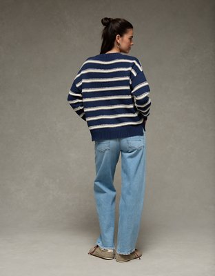 AE Striped Crew Neck Sweater