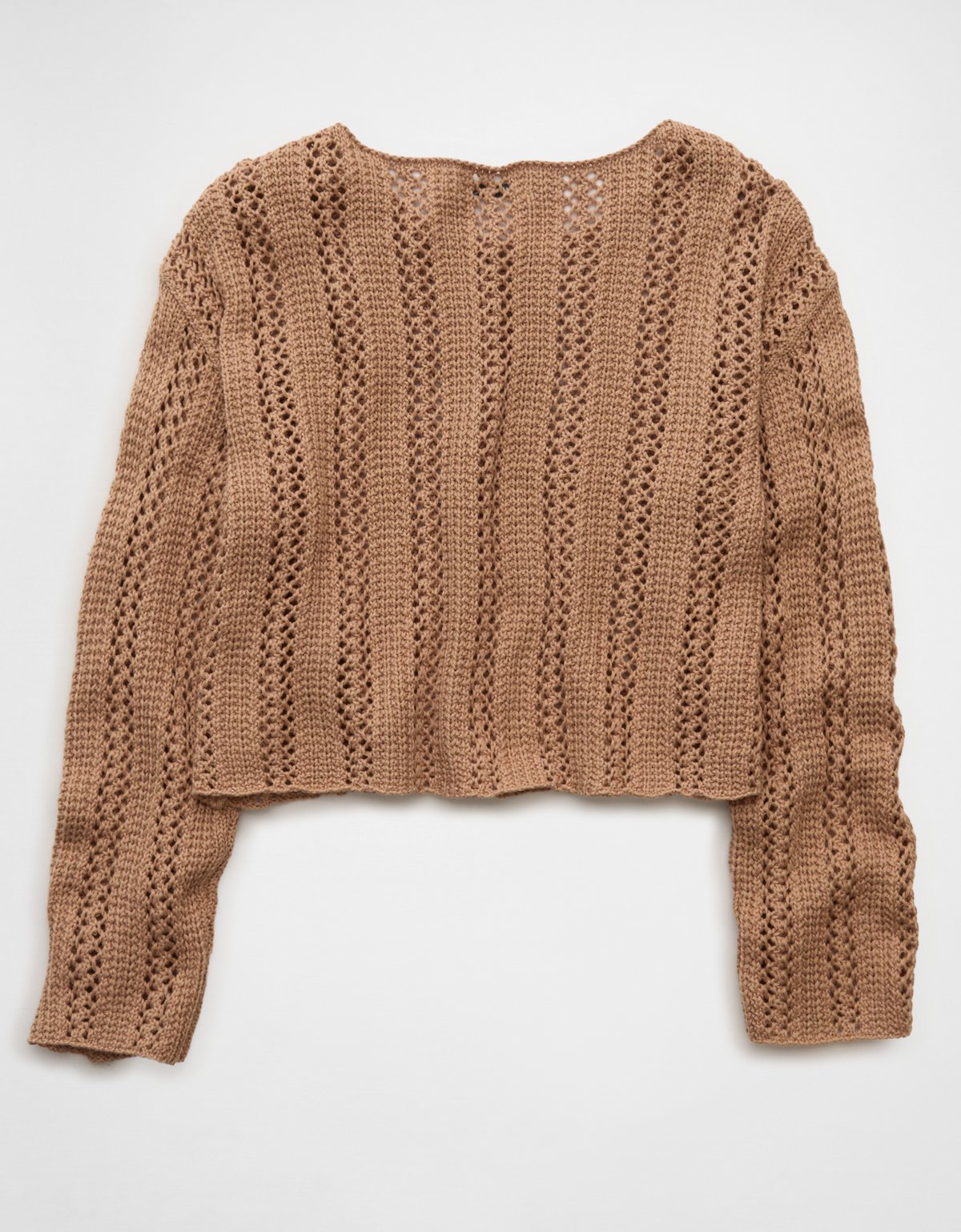 AE Cropped Crochet Boatneck Sweater - image 4