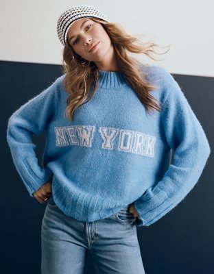 ameri ♡ PAINT CHECK FLUFFY KNIT Autumn Breeze Sweater