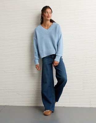 AE Long Weekend V-Neck Sweater | American Eagle