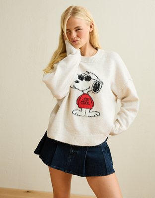 AE Whoa So Soft Snoopy Joe Cool Graphic Sweater
