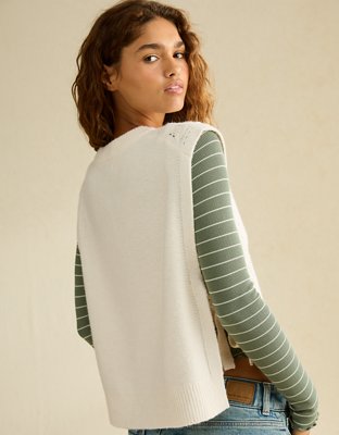 AE Whoa So Soft Cable Knit Vest
