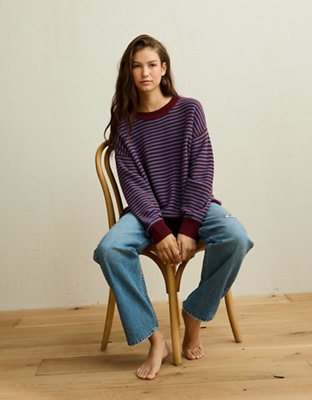 AE Oversized Crew Neck Sweater | American Eagle
