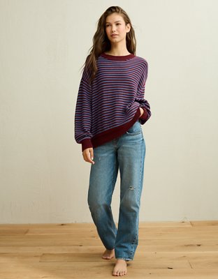 AE Oversized Crew Neck Sweater | American Eagle