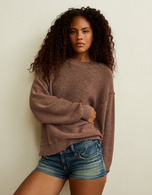 AE Oversized Crew Neck Sweater | American Eagle