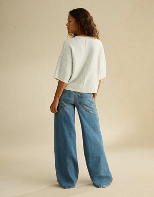 AE Whoa So Soft Short-Sleeve Sweater