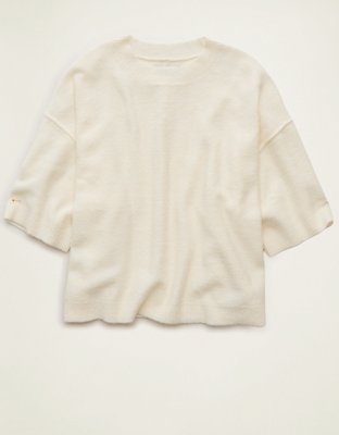 AE Whoa So Soft Short-Sleeve Sweater