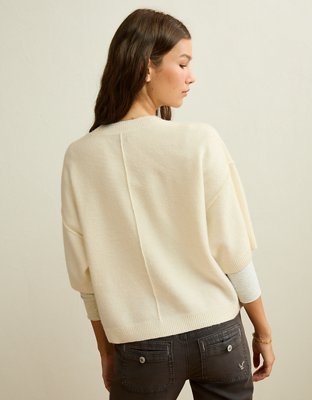 AE Whoa So Soft Short-Sleeve Sweater