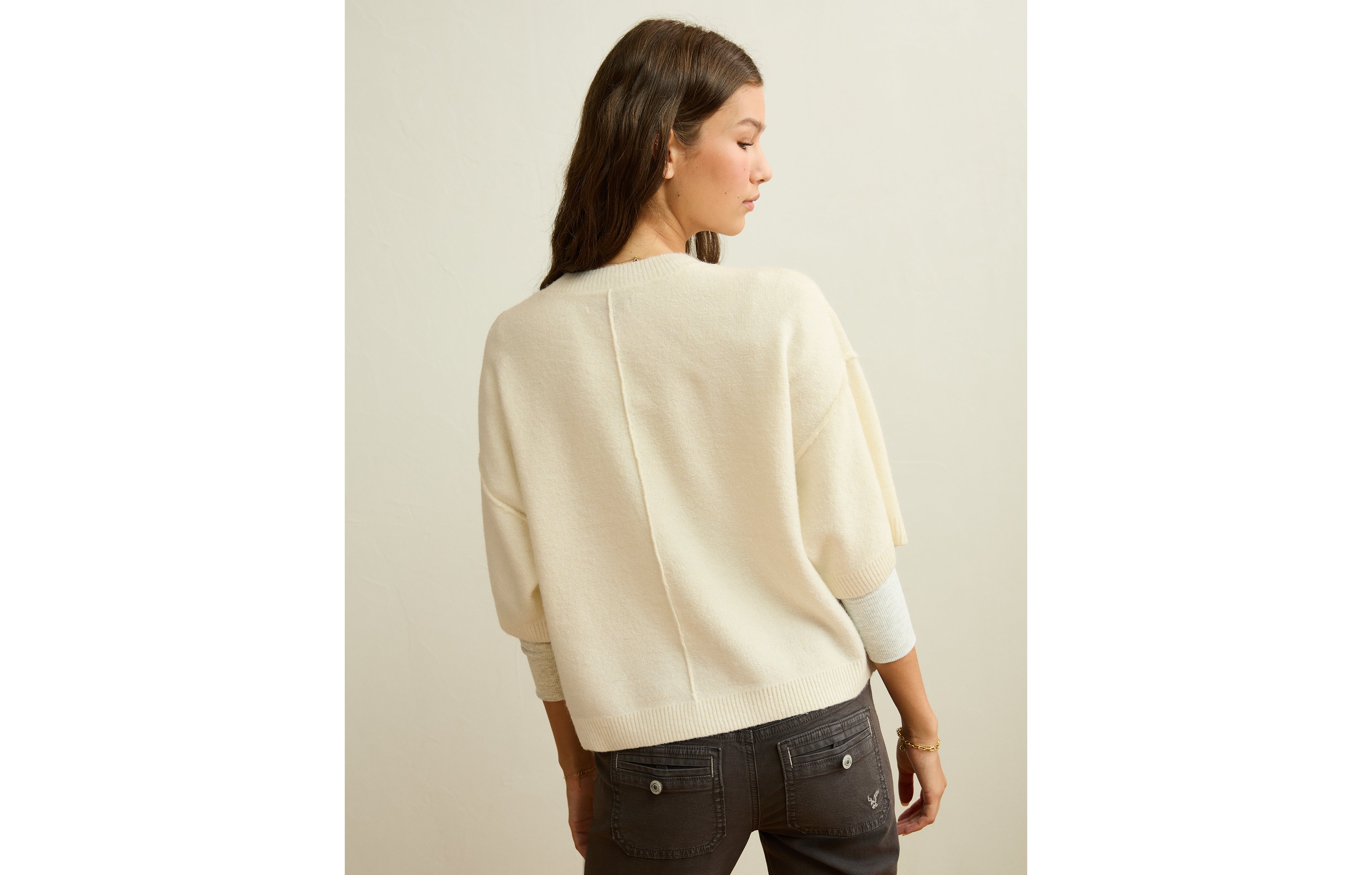 AE Whoa So Soft Short-Sleeve Sweater